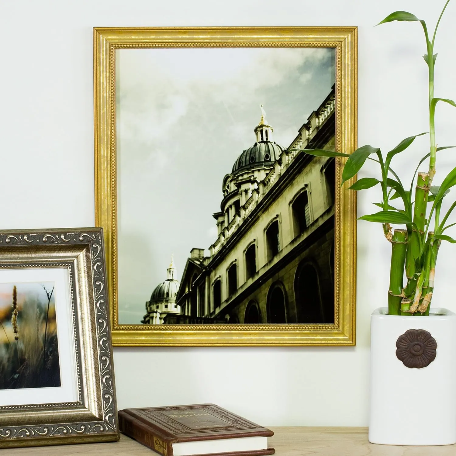 Craig Frames 16x20 Ornate Gold Picture Frame – Traditional Thin Wood Design with Plexiglass & Backing, Versatile Wall Hanging Kit Included, Style 314GD