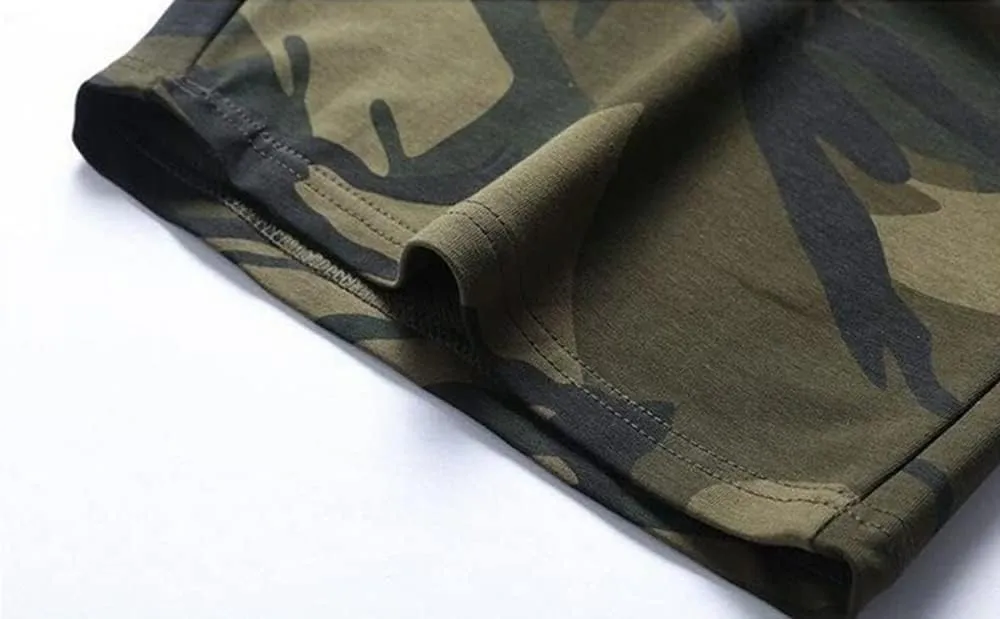 CREATMO US Men's Shorts Zipper Pocket Elastic Waist Stretch Summer Casual Beach