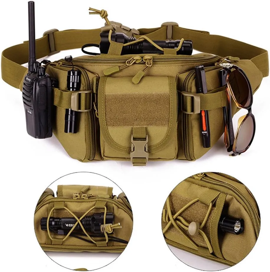 CREATOR Tactical Waist Pack Military Fanny Pack for Men Outdoor Army Waist Bag Large Waist Pack for Daily Life Cycling Camping Hiking Hunting Fishing
