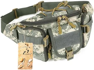 CREATOR Tactical Waist Pack Military Fanny Pack for Men Outdoor Army Waist Bag Large Waist Pack for Daily Life Cycling Camping Hiking Hunting Fishing