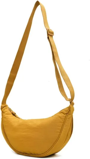 Crescent Women's Nylon Crossbody Hobo Sling Bag - Lightweight, Small Shoulder Purse