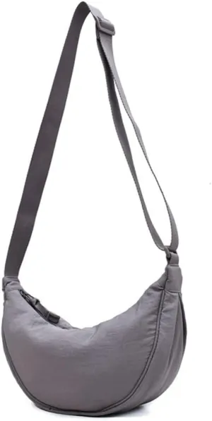 Crescent Women's Nylon Crossbody Hobo Sling Bag - Lightweight, Small Shoulder Purse