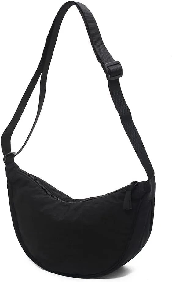 Crescent Women's Nylon Crossbody Hobo Sling Bag - Lightweight, Small Shoulder Purse