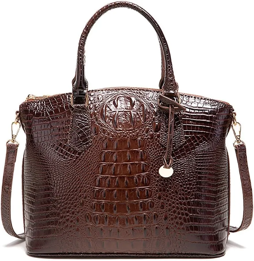 Crocodile Leather Top Handle Bag Fashion Tote Hobo Handbags Crossbody Satchel Bags for Women Shoulder Bag Purse