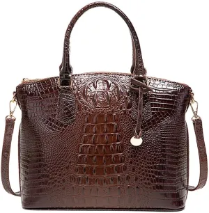 Crocodile Leather Top Handle Bag Fashion Tote Hobo Handbags Crossbody Satchel Bags for Women Shoulder Bag Purse