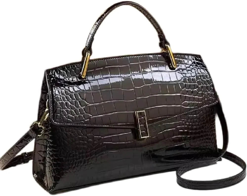 Crocodile Pattern Leather Women's Handbags Luxury Fashion Shell Purse Shoulder Crossbody Bag Top Handle Messenger Bags