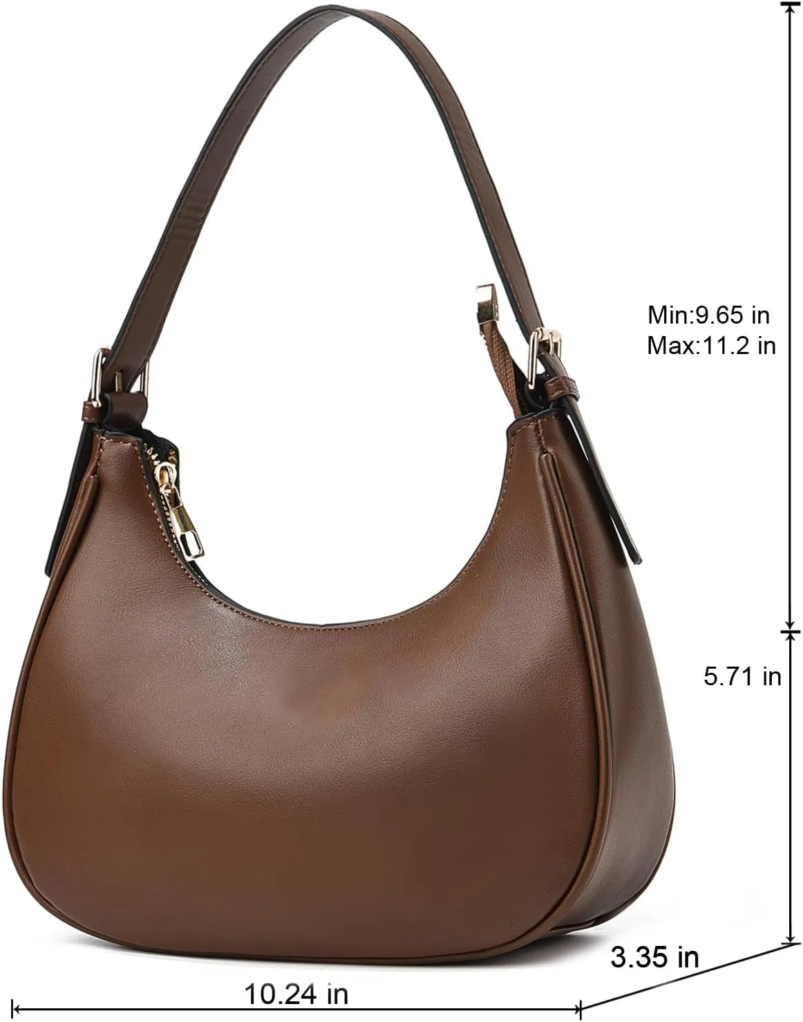 CROJUYI Small Crescent Shoulder Bags Purses for Women Retro Classic Clutch Hobo Tote Purse and Handbag Cute Crossbody Bags