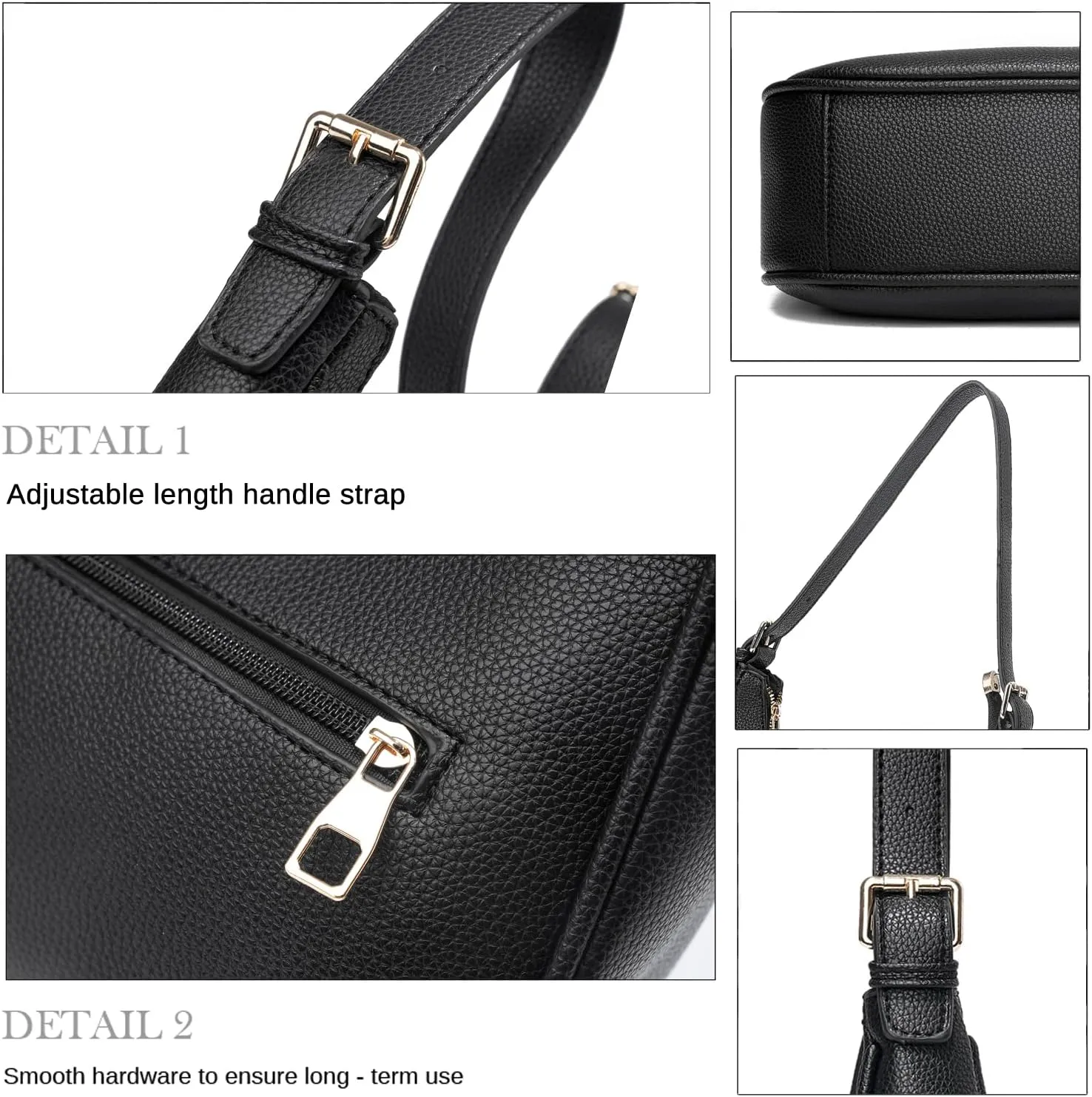 CROJUYI Small Crescent Shoulder Bags Purses for Women Retro Classic Clutch Hobo Tote Purse and Handbag Cute Crossbody Bags