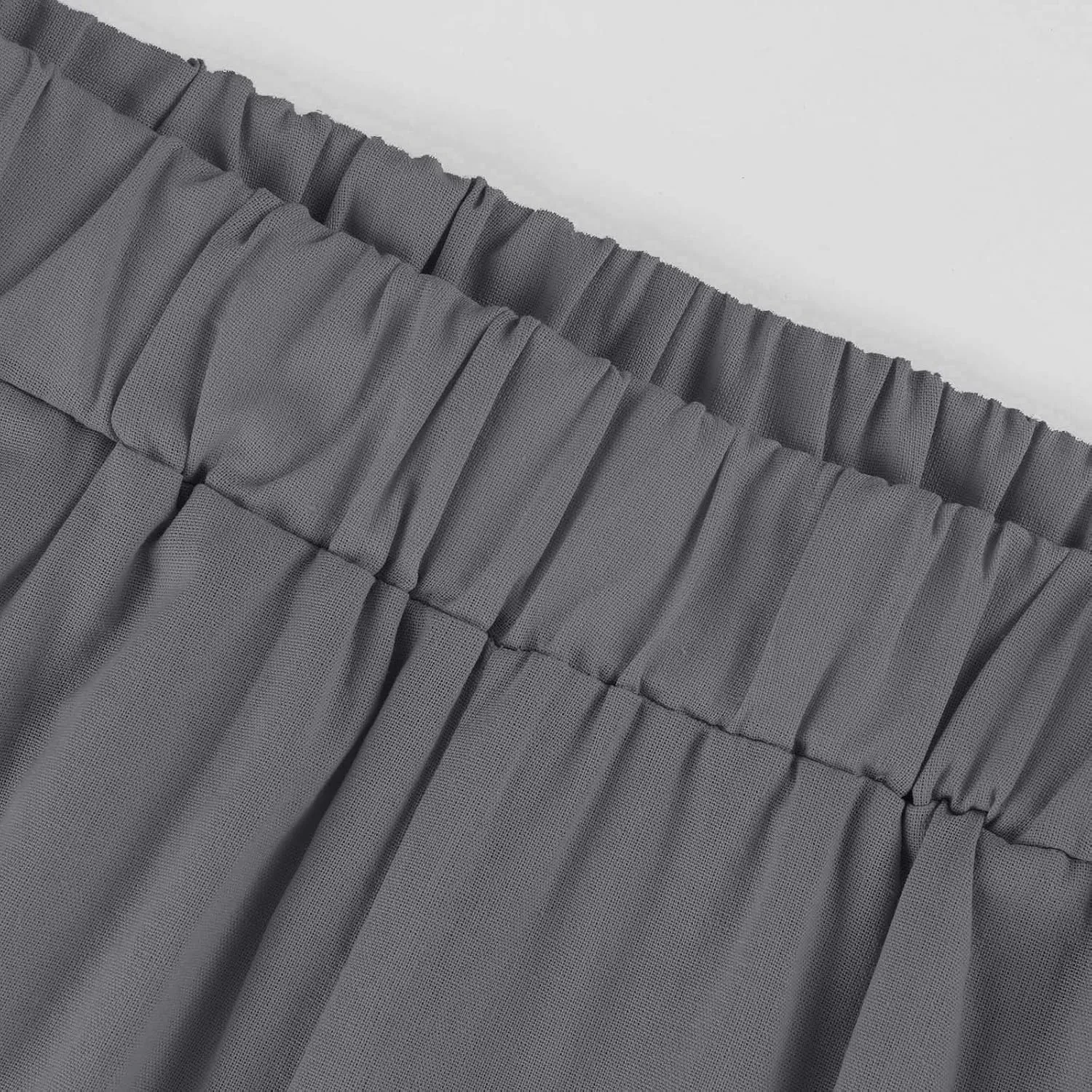 Cropped Linen Pants Women Summer Elastic Waist Straight Leg Plus Size Crop Pants Casual Beach Trousers with Pockets