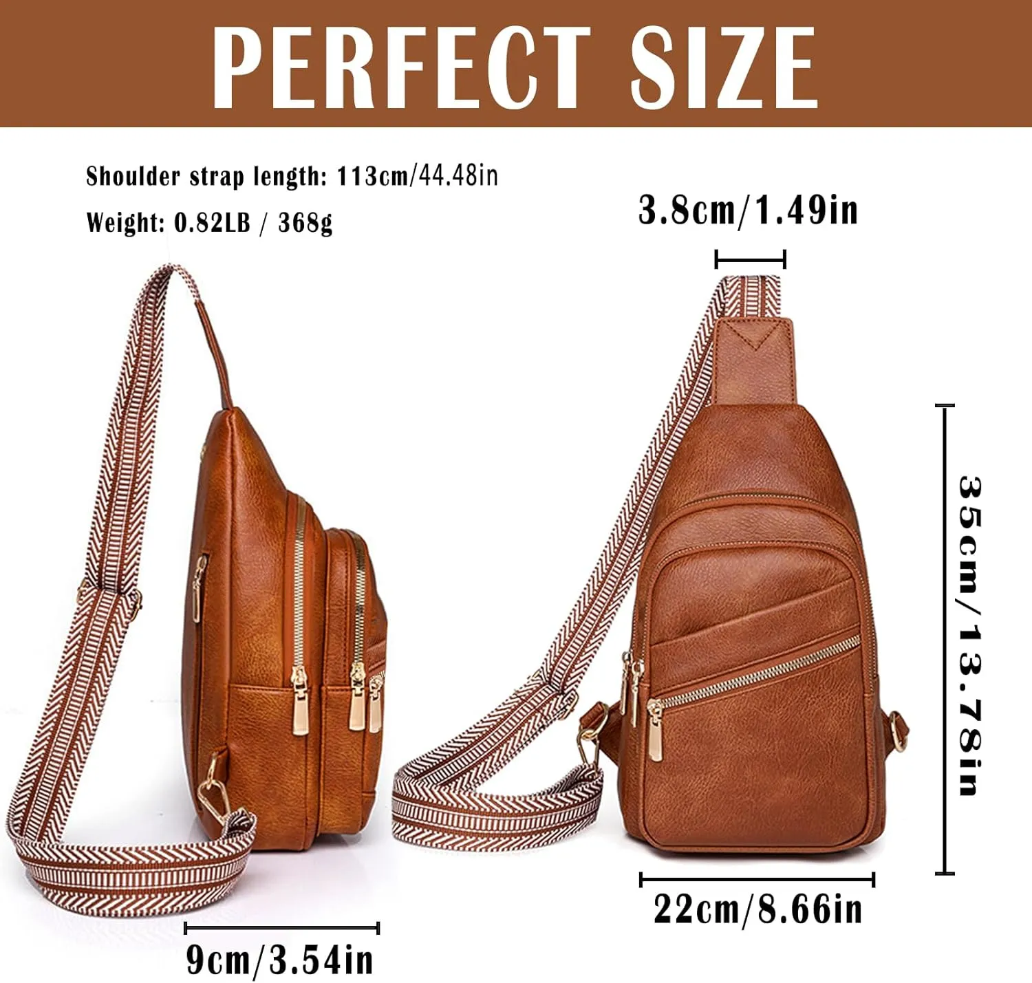 Cross Body Bags for Woman Men Sling Bag Chest Bag with Adjustable Strap Crossbody Handbags Women's Crossbody Bags