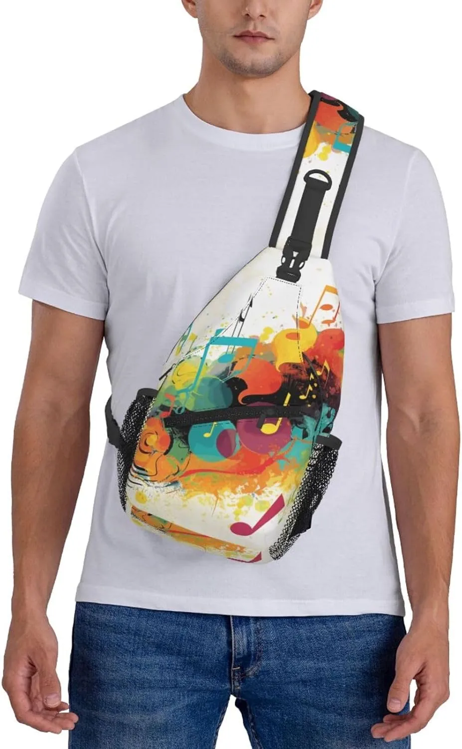 Cross Chest Bag Diagonally Sling Backpack Crossbody Shoulder Bag Aircraft Fighter Jets Sling Bag Travel Hiking Daypack