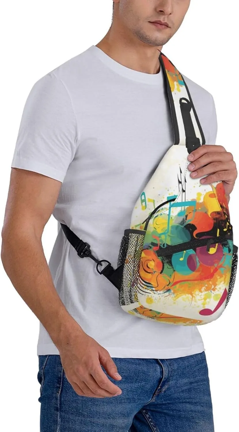 Cross Chest Bag Diagonally Sling Backpack Crossbody Shoulder Bag Aircraft Fighter Jets Sling Bag Travel Hiking Daypack