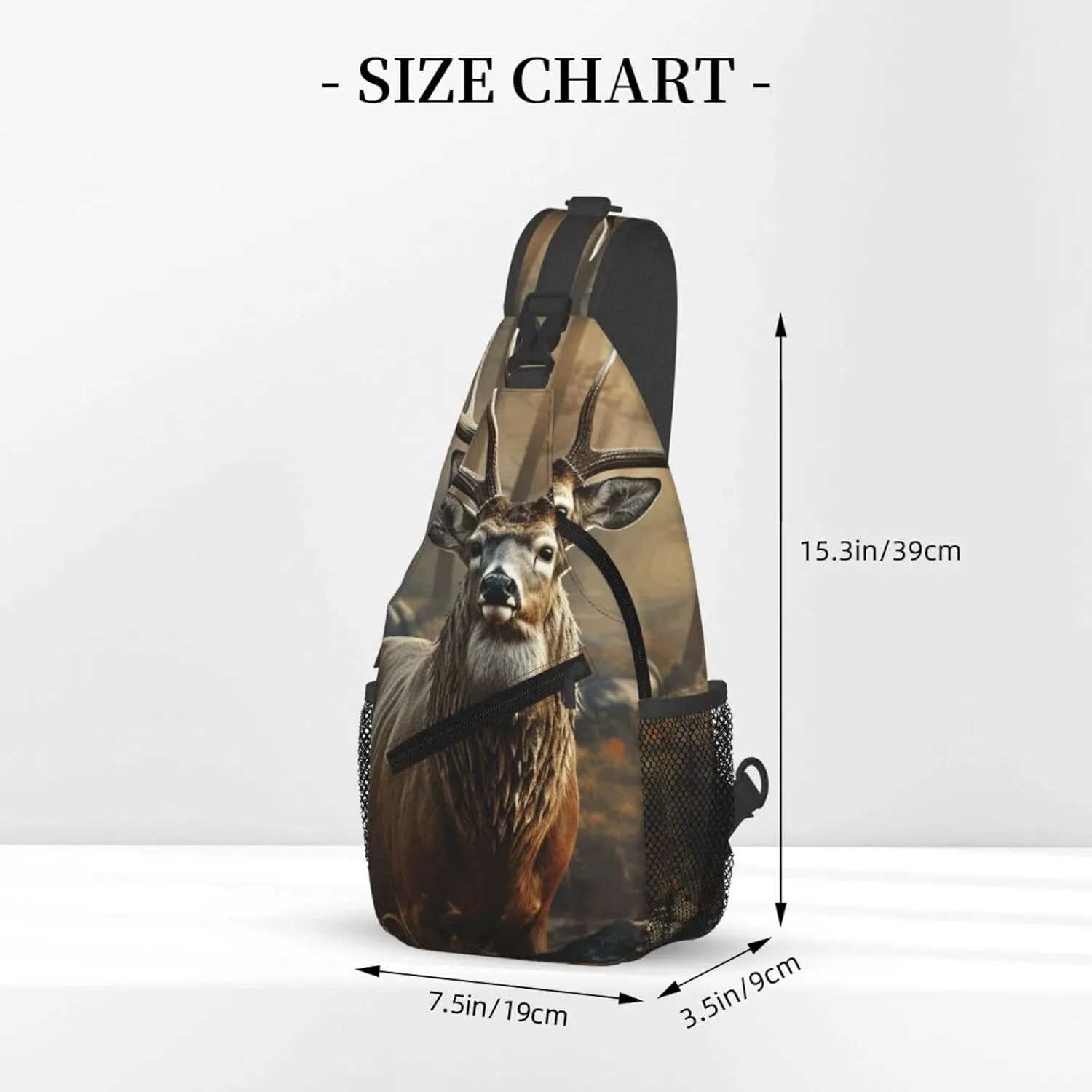 Cross Chest Bag Diagonally Sling Backpack Crossbody Shoulder Bag Deer Hunting Season Sling Bag Travel Hiking Daypack