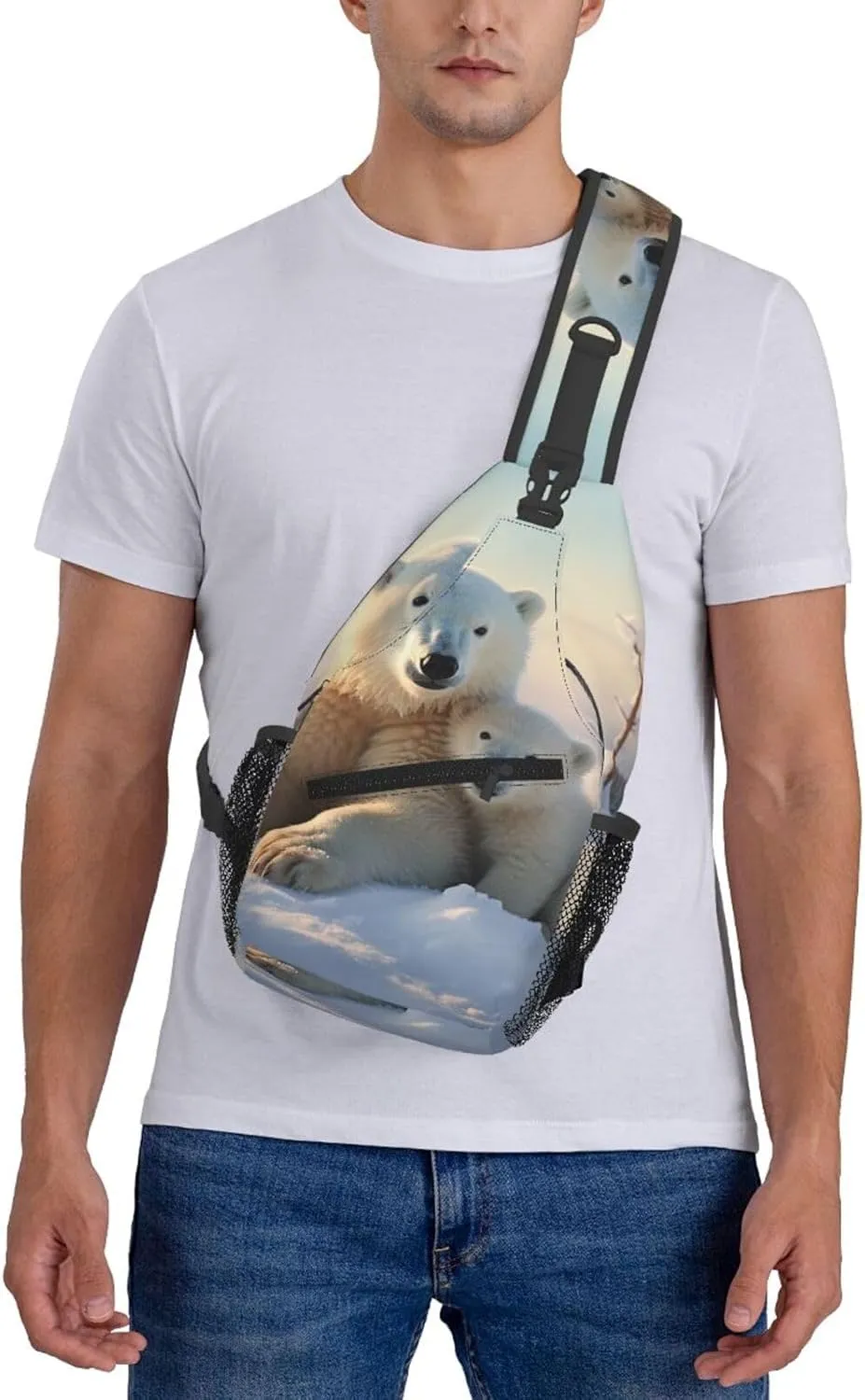 Cross Chest Bag Sling Backpack Deer Animal Sling Bag Crossbody Shoulder Bag Travel Hiking Daypack
