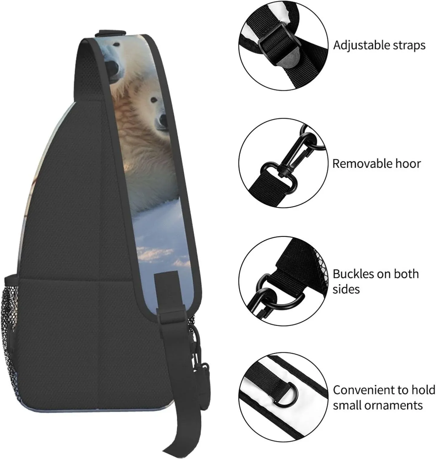 Cross Chest Bag Sling Backpack Deer Animal Sling Bag Crossbody Shoulder Bag Travel Hiking Daypack
