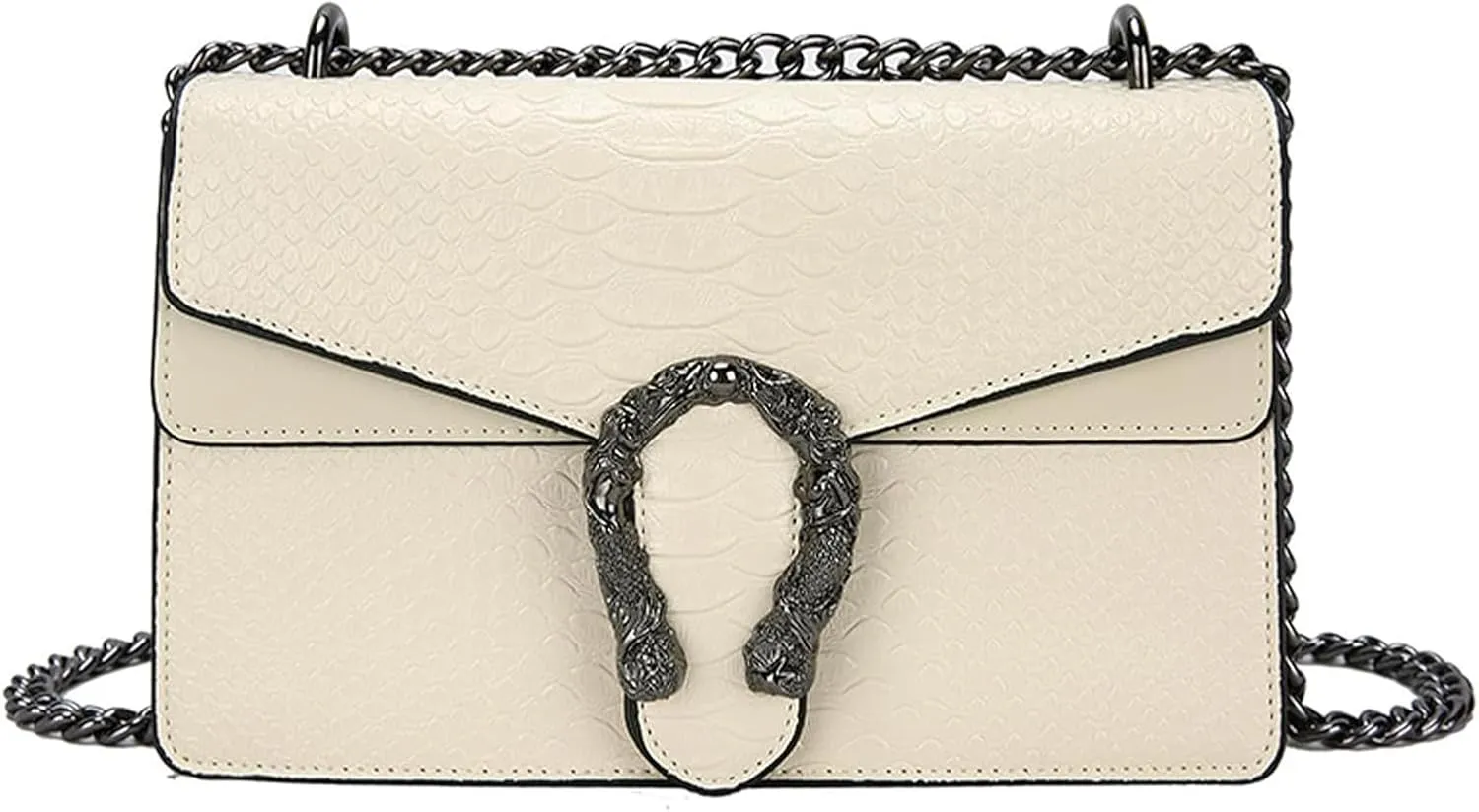 Crossbody Bag and Satchel Purse for Women Fashion Snake Print Chain Purse Luxury Shoulder Tote Bags PU Leather HandBag