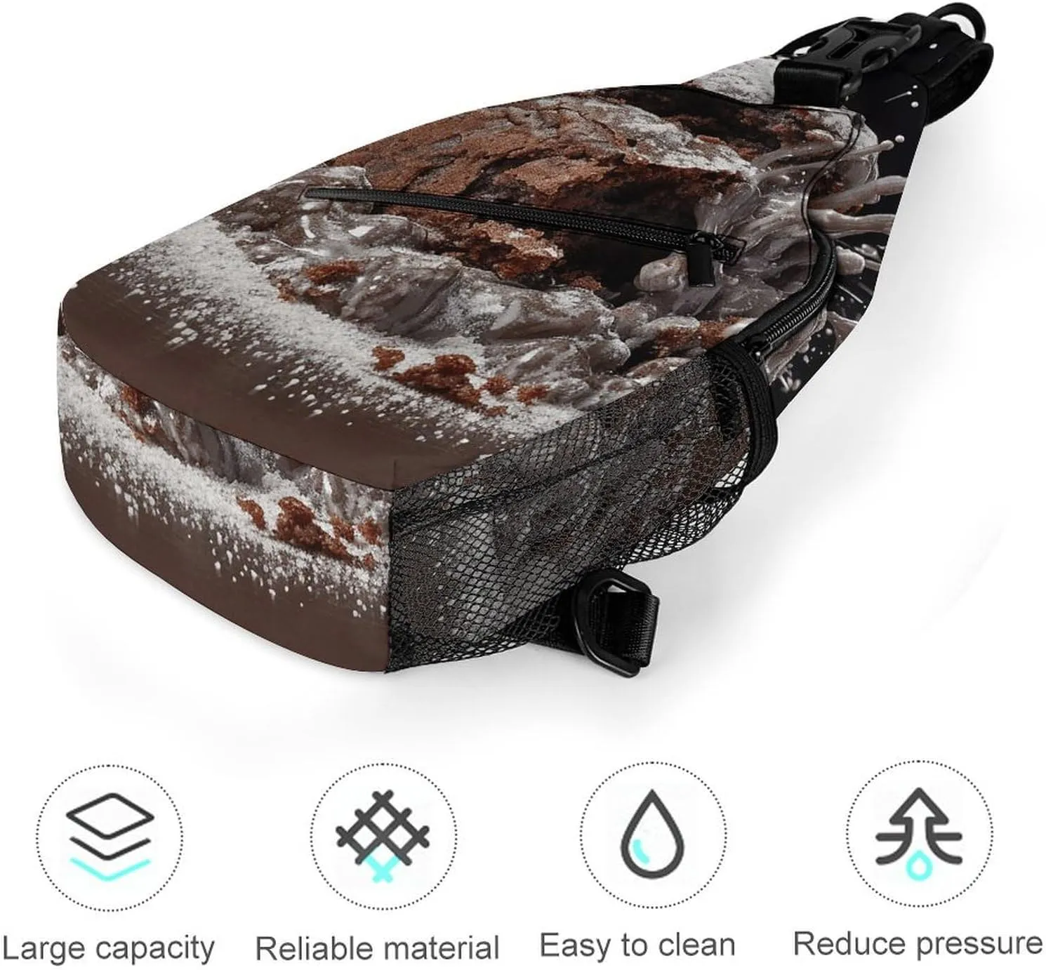 Crossbody Bag for Women Men Chest Bag A Hand Drawn Tiger Sling Bag Crossbody Shoulder Bag Sling Backpack
