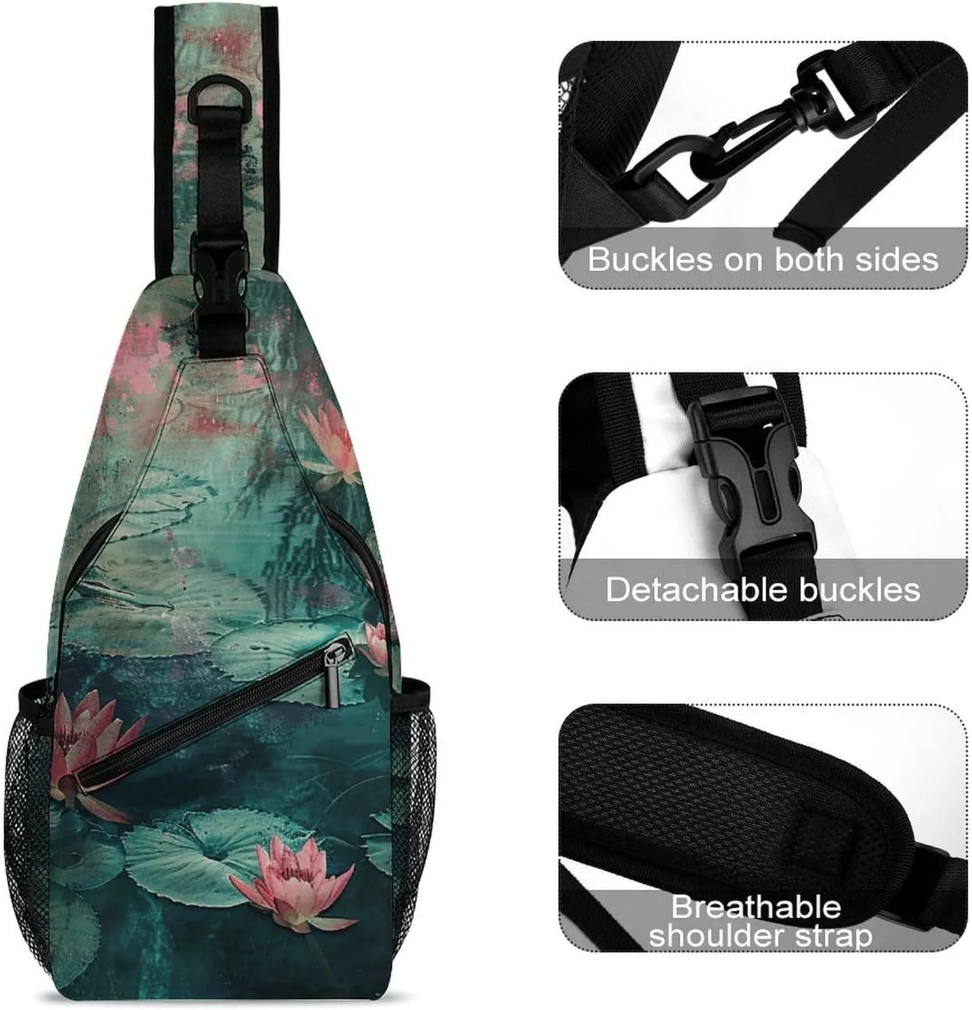 Crossbody Bag for Women Men Chest Bag A Hand Drawn Tiger Sling Bag Crossbody Shoulder Bag Sling Backpack