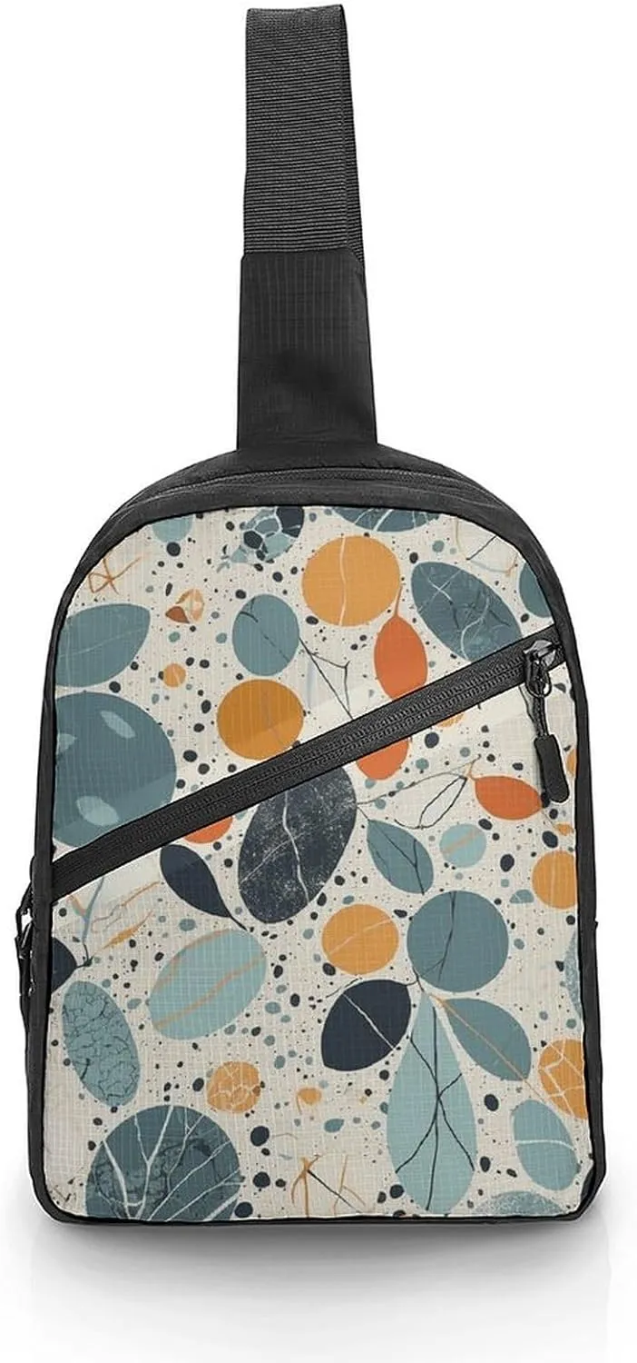 Crossbody Bag for Women Men Chest Bag Bluebird And Flowers Sling Bag Crossbody Shoulder Bag Sling Backpack