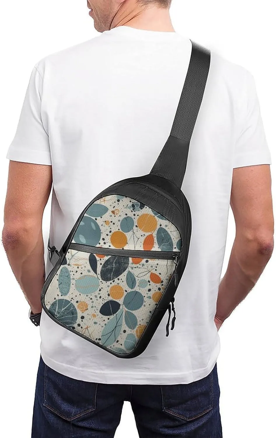 Crossbody Bag for Women Men Chest Bag Bluebird And Flowers Sling Bag Crossbody Shoulder Bag Sling Backpack