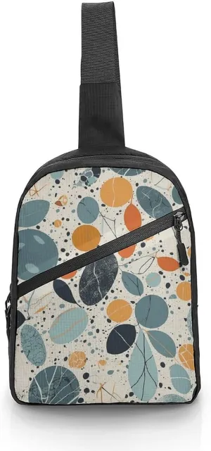 Crossbody Bag for Women Men Chest Bag Bluebird And Flowers Sling Bag Crossbody Shoulder Bag Sling Backpack