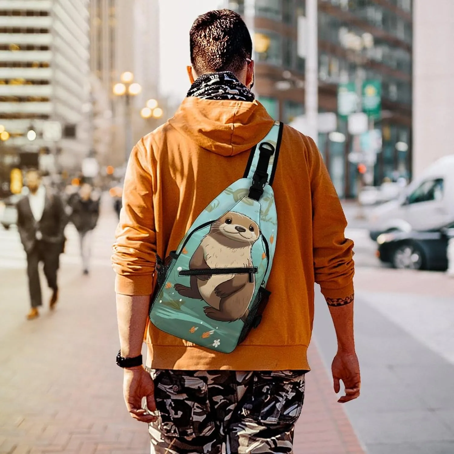 Crossbody Bag for Women Men Chest Bag Cartoon Alpaca Cute Animal Sling Bag Crossbody Shoulder Bag Sling Backpack