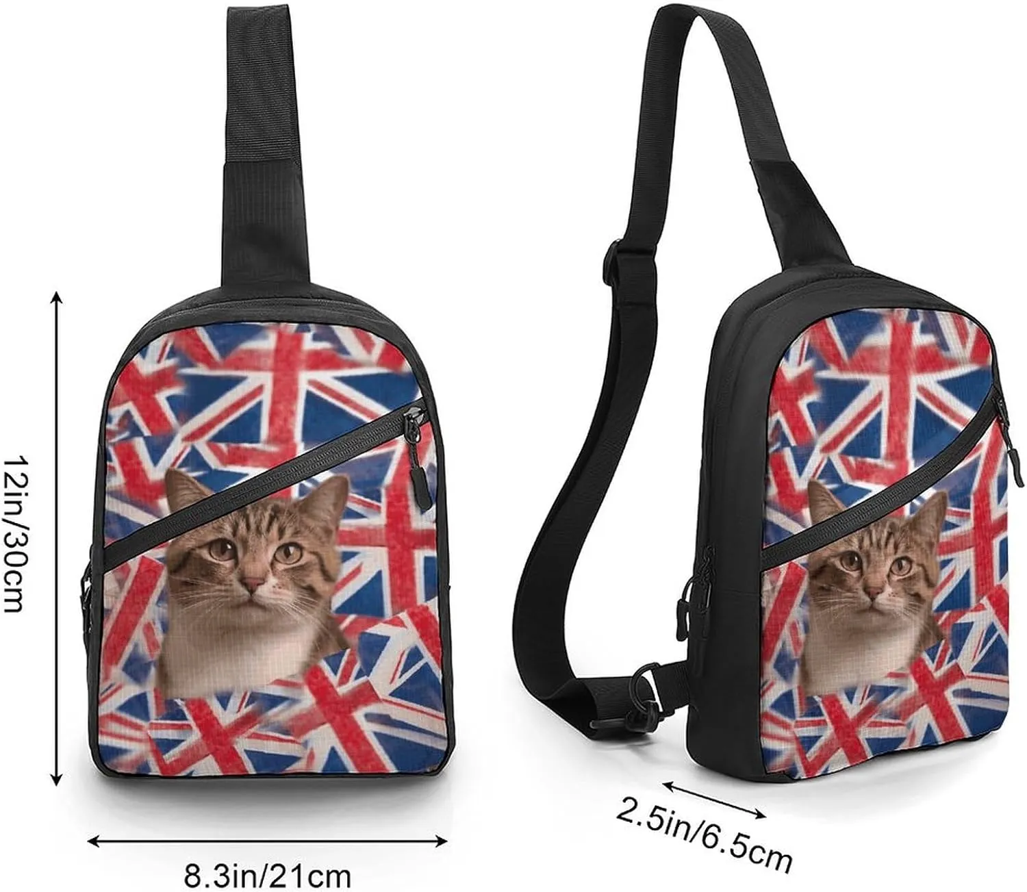 Crossbody Bag for Women Men Chest Bag Cartoon Santa Claus Sling Bag Crossbody Shoulder Bag Sling Backpack