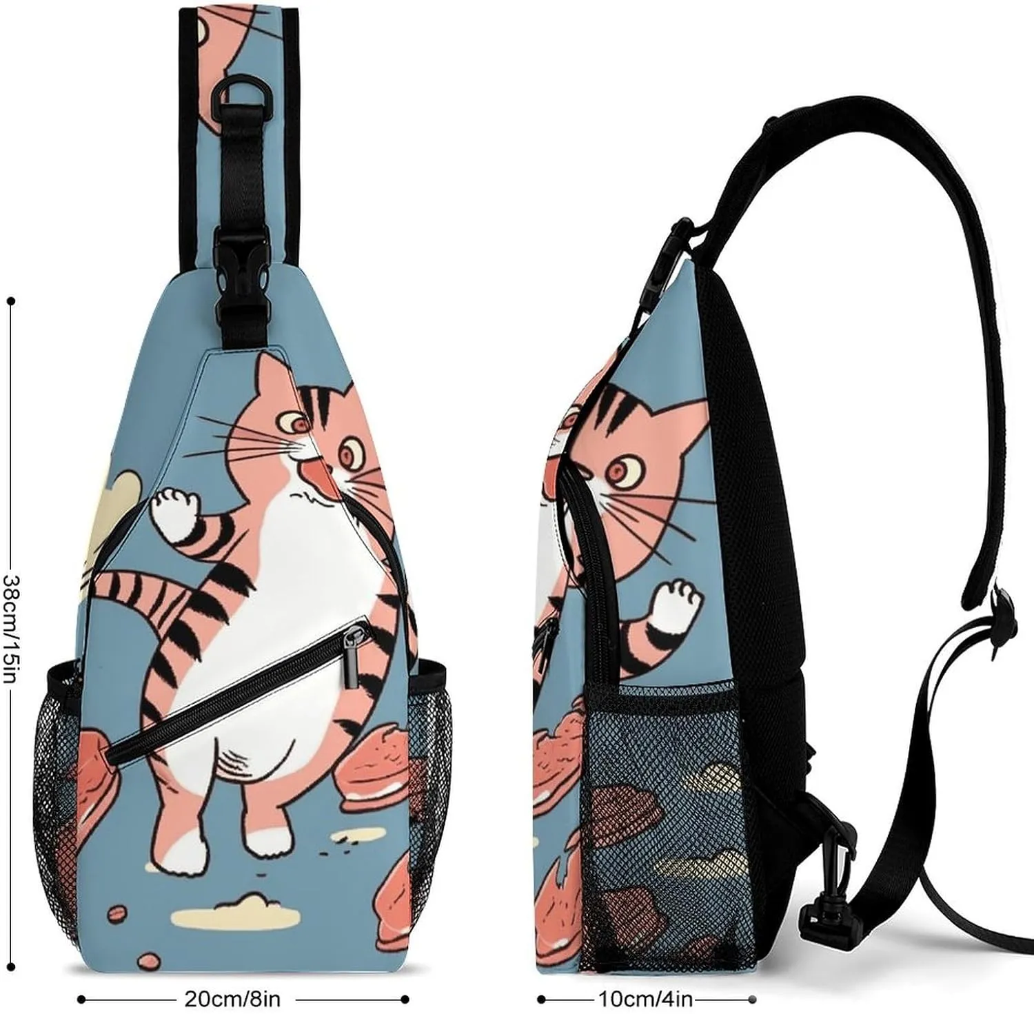 Crossbody Bag for Women Men Chest Bag Cartoon Santa Claus Sling Bag Crossbody Shoulder Bag Sling Backpack
