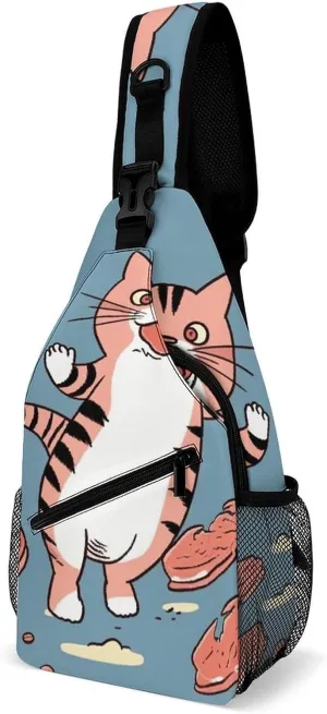 Crossbody Bag for Women Men Chest Bag Cartoon Santa Claus Sling Bag Crossbody Shoulder Bag Sling Backpack