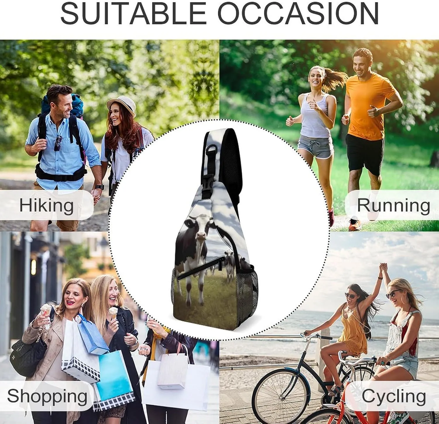 Crossbody Bag for Women Men Chest Bag Flying Dragon Sling Bag Crossbody Shoulder Bag Sling Backpack