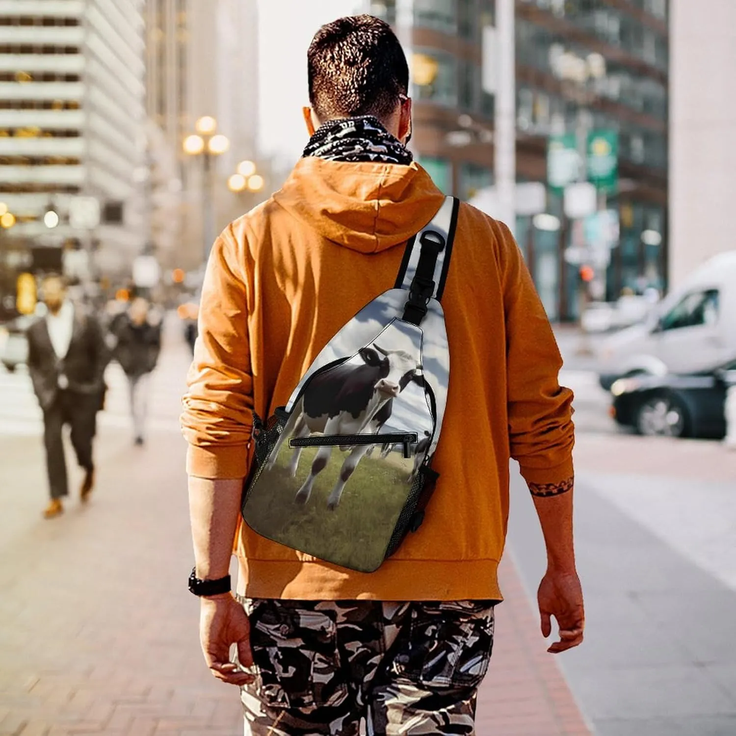 Crossbody Bag for Women Men Chest Bag Flying Dragon Sling Bag Crossbody Shoulder Bag Sling Backpack