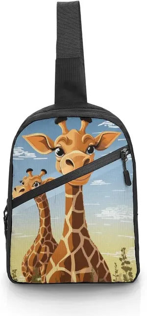 Crossbody Bag for Women Men Chest Bag Glowing Zebra Sling Bag Crossbody Shoulder Bag Sling Backpack