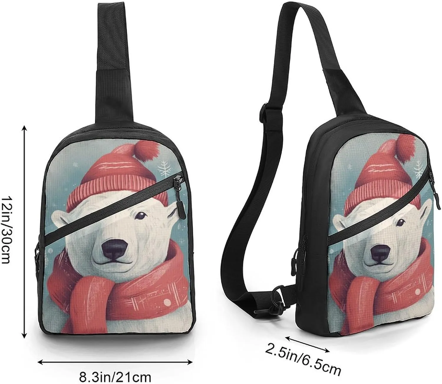 Crossbody Bag for Women Men Chest Bag Pictures with Daisies Sling Bag Crossbody Shoulder Bag Sling Backpack