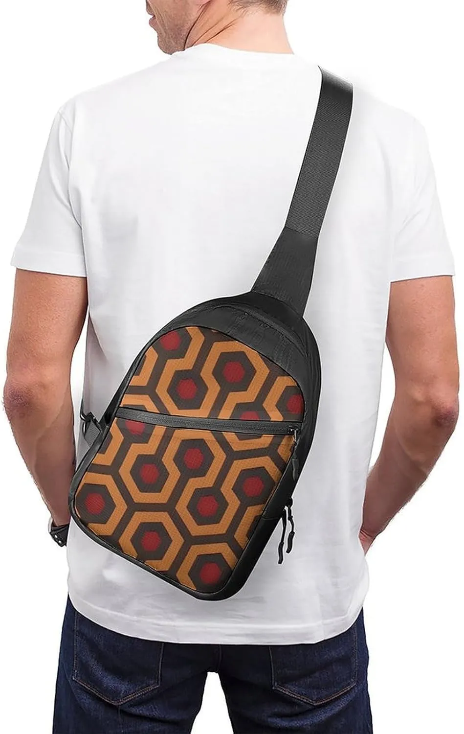Crossbody Bag for Women Men Chest Bag Rose Sling Bag Crossbody Shoulder Bag Sling Backpack
