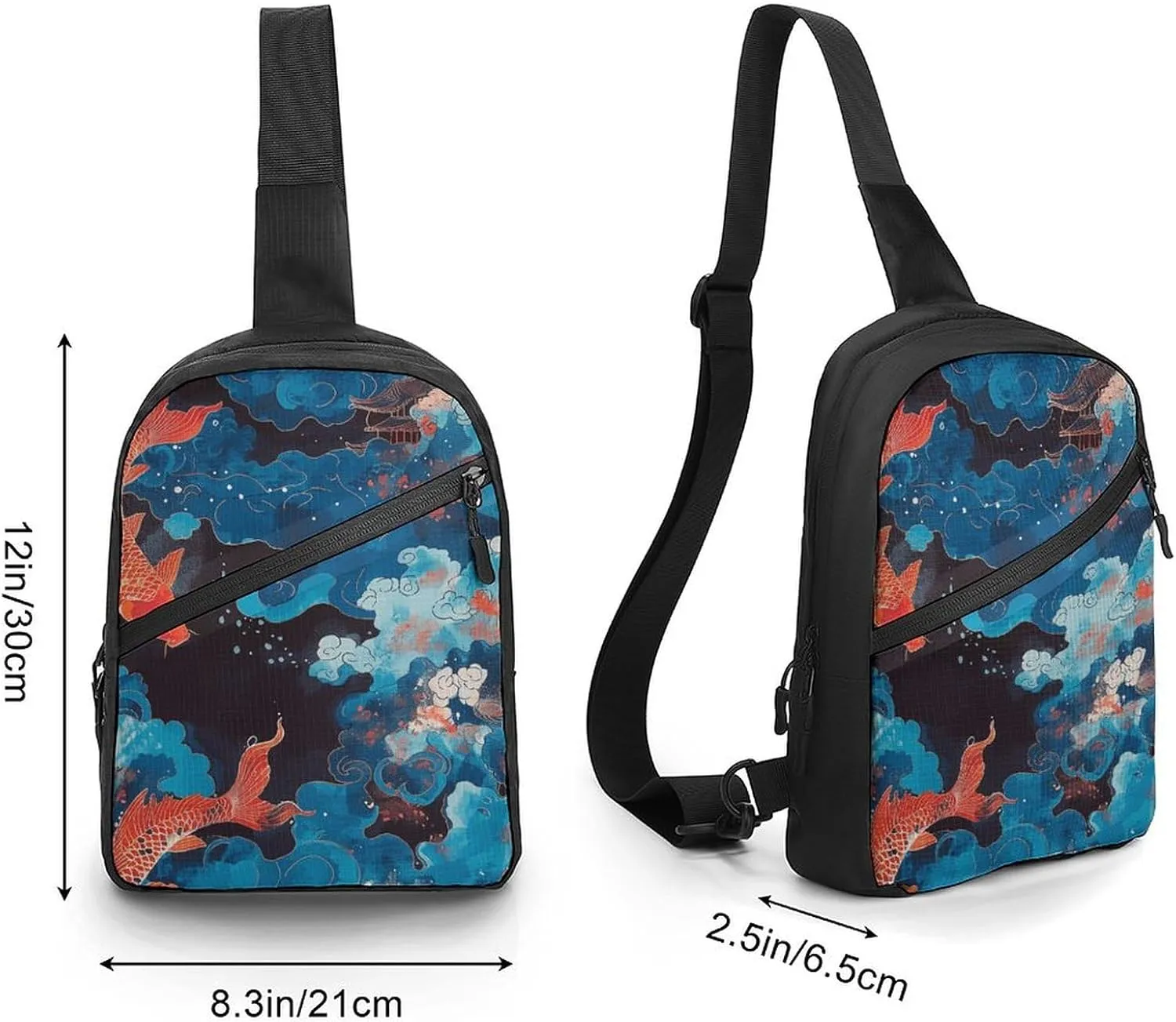 Crossbody Bag for Women Men Chest Bag Whales And White Bears Sling Bag Crossbody Shoulder Bag Sling Backpack