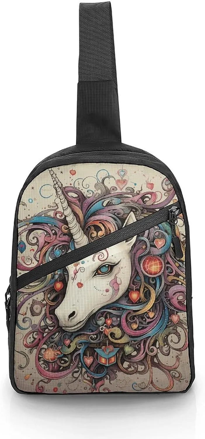 Crossbody Bag for Women Men Chest Bag Whales And White Bears Sling Bag Crossbody Shoulder Bag Sling Backpack