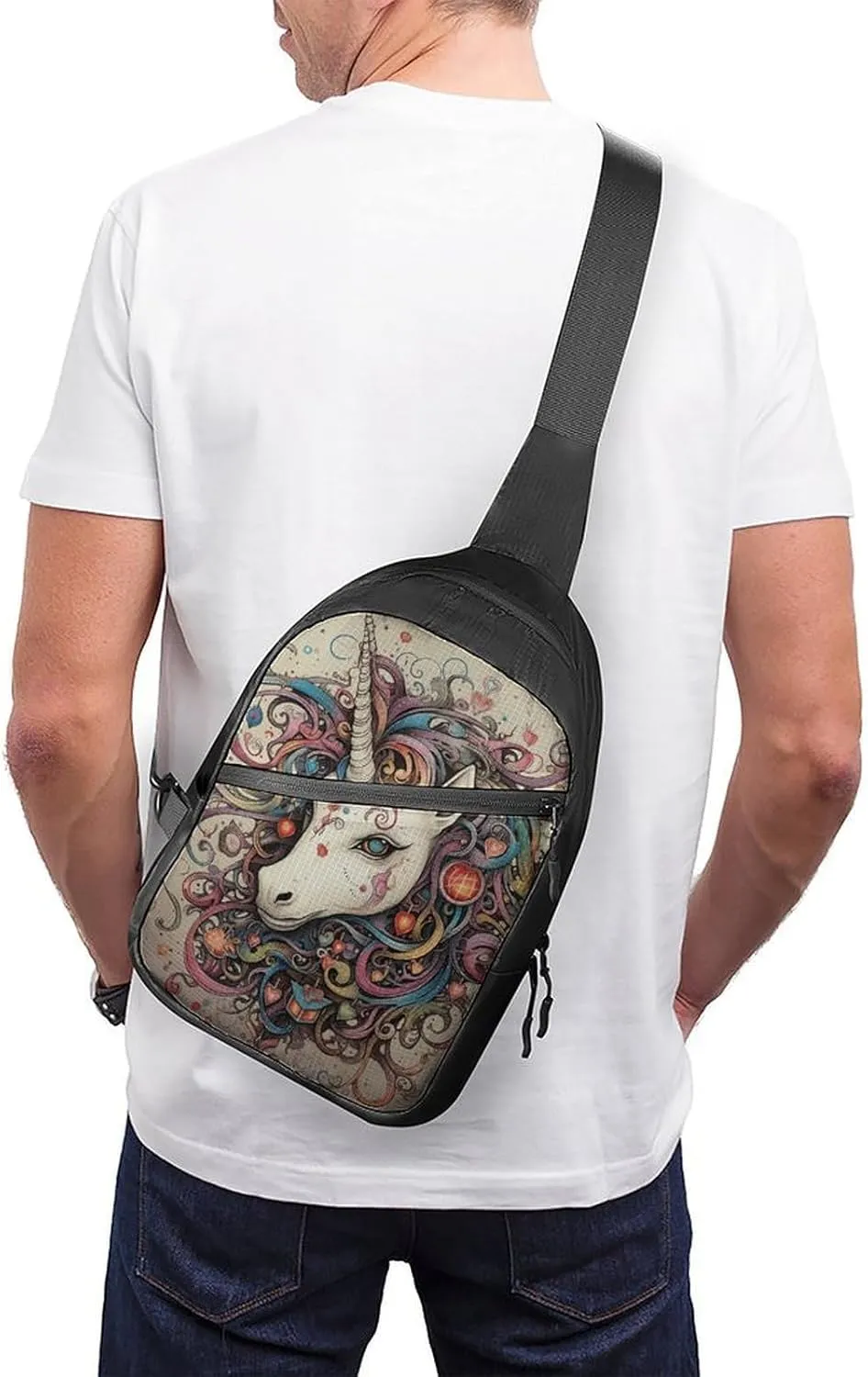 Crossbody Bag for Women Men Chest Bag Whales And White Bears Sling Bag Crossbody Shoulder Bag Sling Backpack