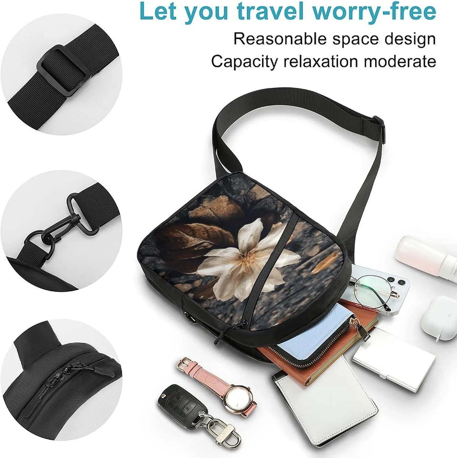 Crossbody Bag for Women Men Chest Bag Whales And White Bears Sling Bag Crossbody Shoulder Bag Sling Backpack