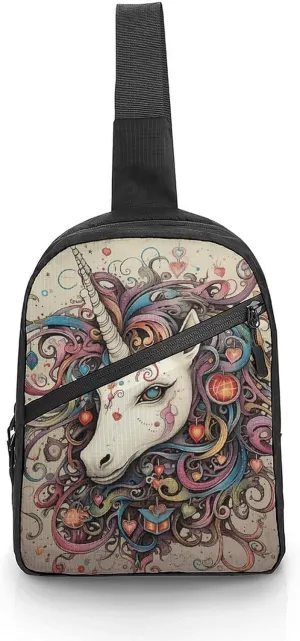 Crossbody Bag for Women Men Chest Bag Whales And White Bears Sling Bag Crossbody Shoulder Bag Sling Backpack