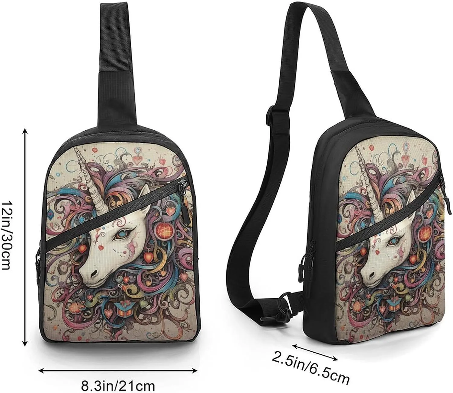 Crossbody Bag for Women Men Chest Bag Whales And White Bears Sling Bag Crossbody Shoulder Bag Sling Backpack