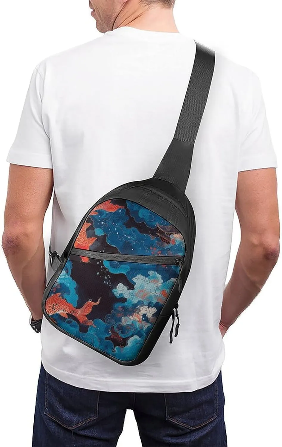Crossbody Bag for Women Men Chest Bag Whales And White Bears Sling Bag Crossbody Shoulder Bag Sling Backpack
