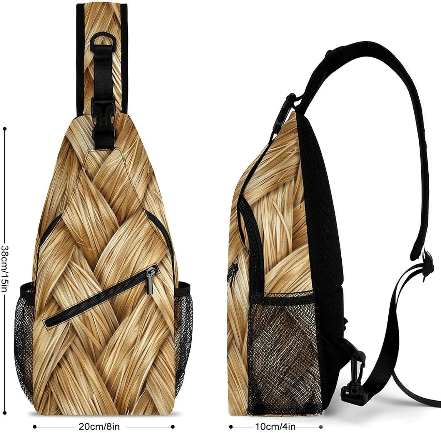 Crossbody Bag for Women Men Chest Bag White And Light Peach Sling Bag Crossbody Shoulder Bag Sling Backpack
