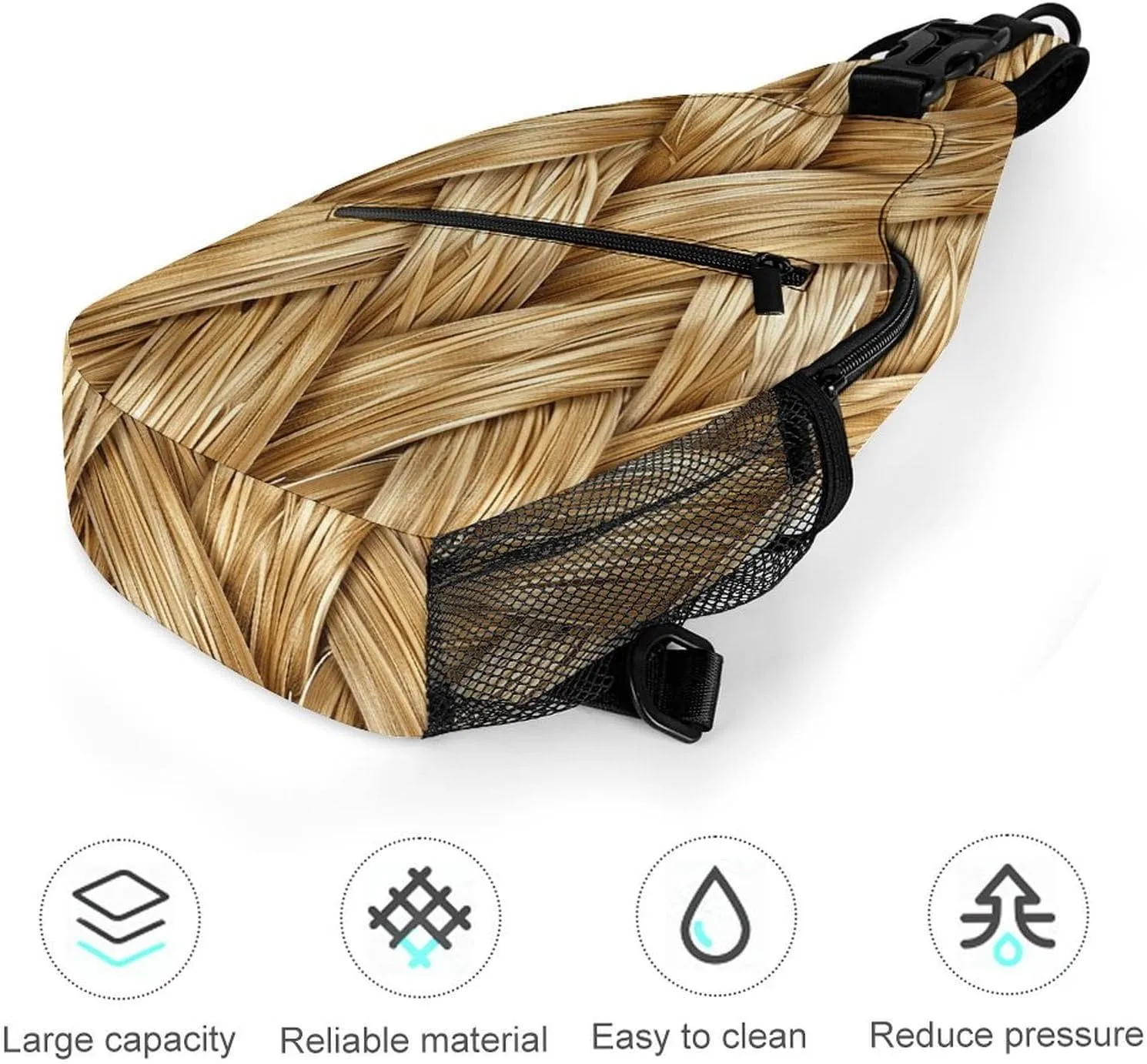 Crossbody Bag for Women Men Chest Bag White And Light Peach Sling Bag Crossbody Shoulder Bag Sling Backpack