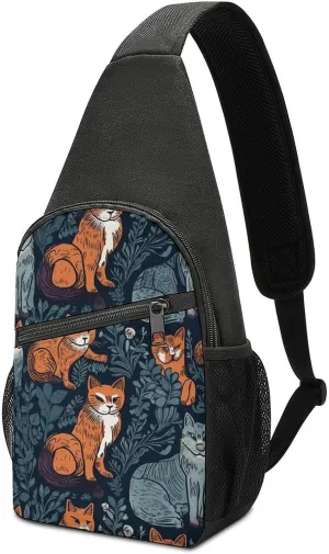 Crossbody Bag for Women Men Sling Bag Cartoon Santa Claus Chest Bag Crossbody Adjustable Shoulder Bag