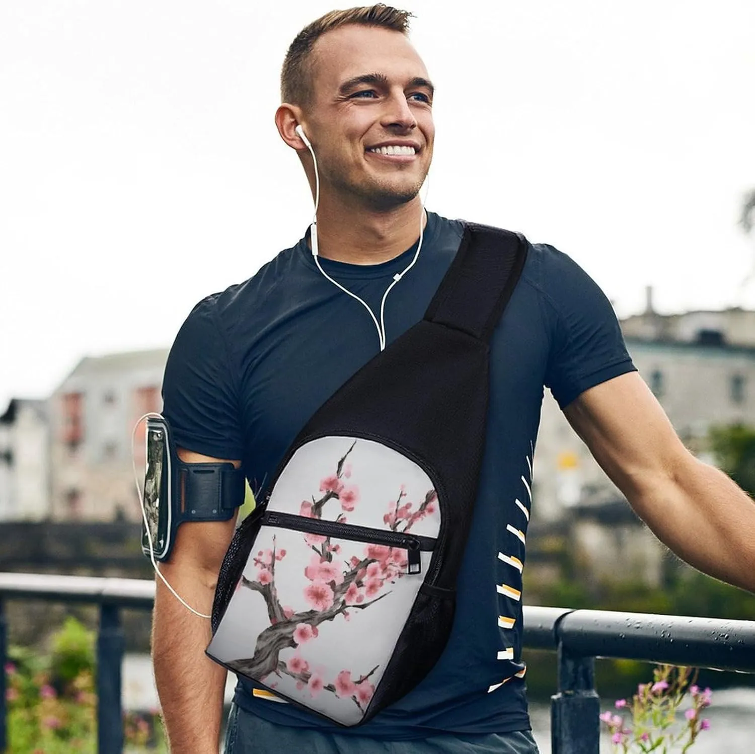 Crossbody Bag for Women Men Sling Bag Cheese Sandwiches Chest Bag Crossbody Adjustable Shoulder Bag