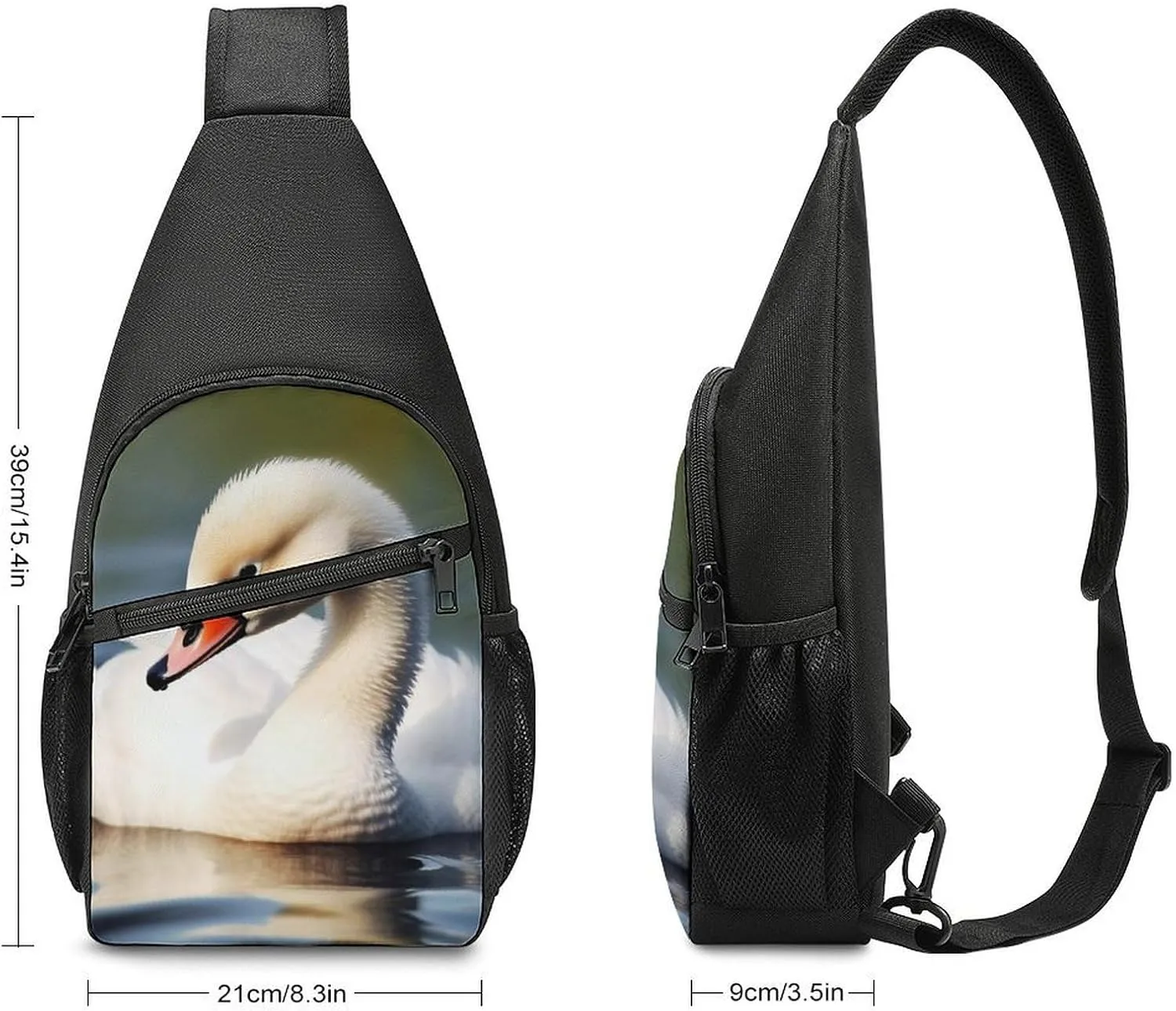 Crossbody Bag for Women Men Sling Bag Frog In A Pond Chest Bag Crossbody Adjustable Shoulder Bag