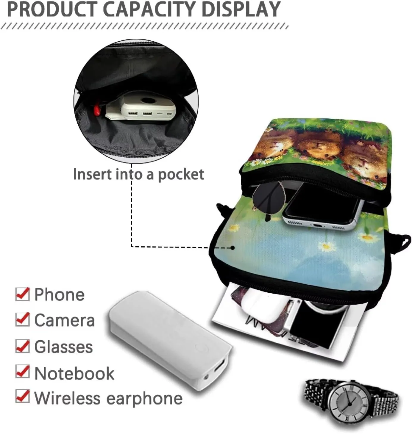 Crossbody Bag Shoulder Bags Purses Cell Phone Case Waist Pouch for Women Girls Boys
