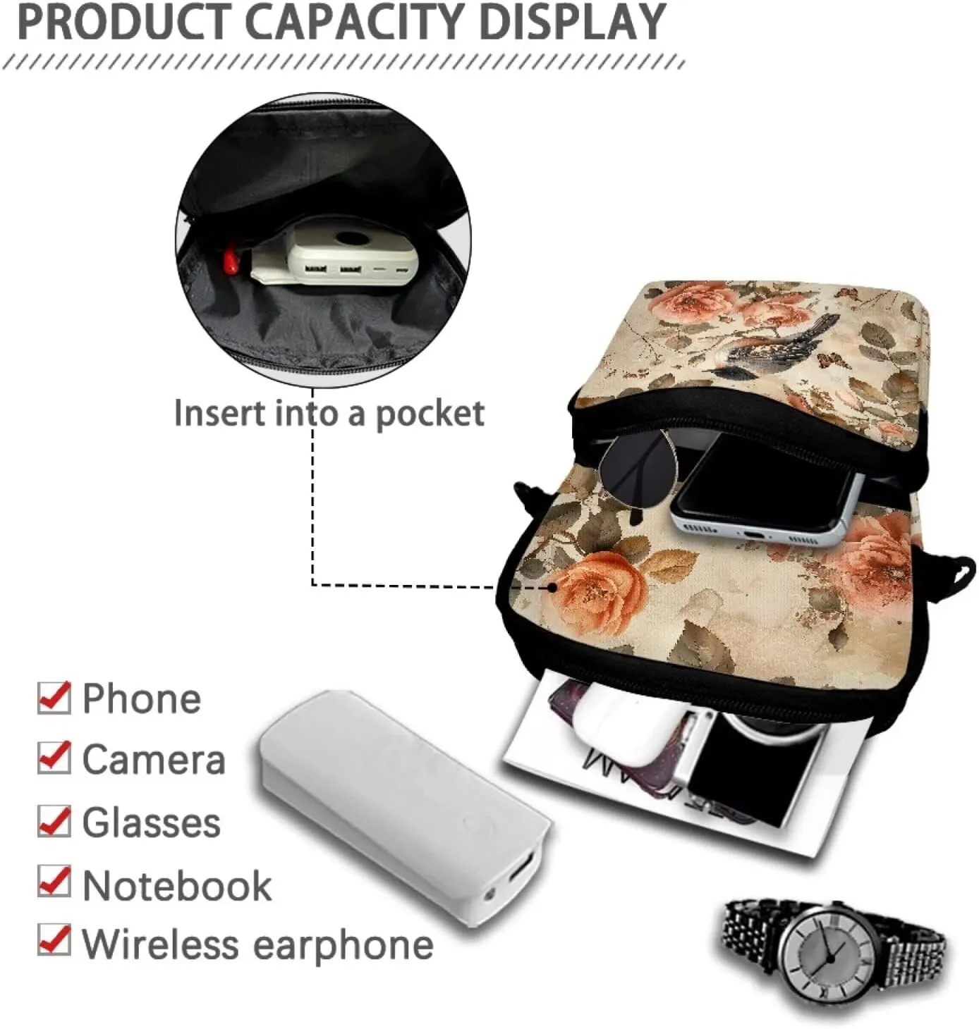 Crossbody Bag Shoulder Bags Purses Cell Phone Case Waist Pouch for Women Girls Boys