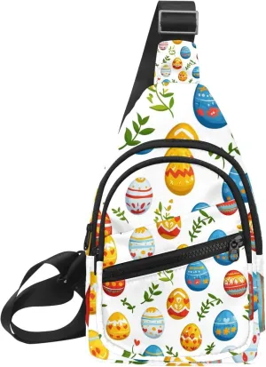 Crossbody Bags for Women Cross Body Bag for Woman Sling Bag Crossbody Bag Easter Painted Eggs Sling Backpack Travel