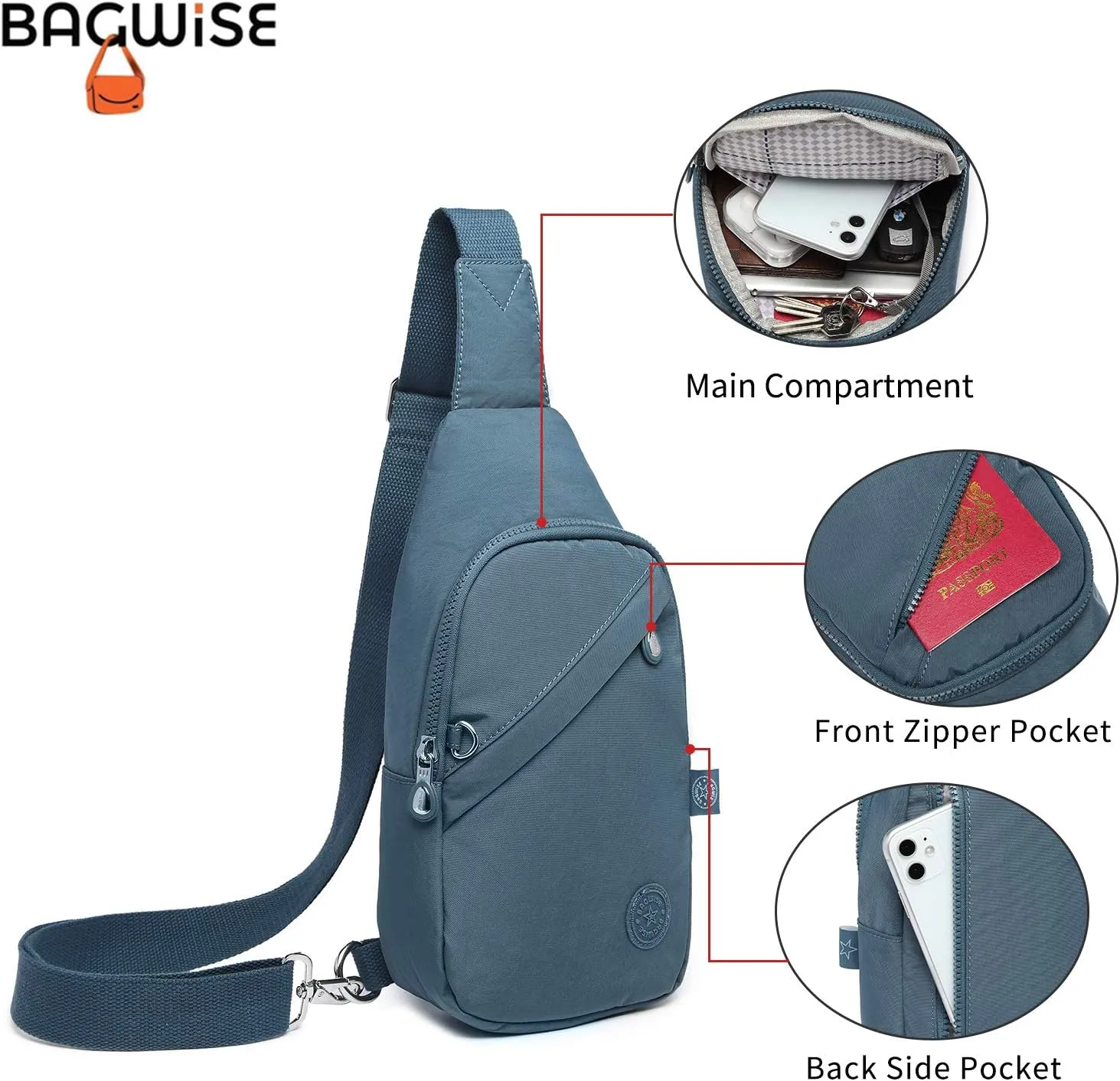 Crossbody Bags for Women, Crossbody Purse Bag, Sling Bag, Lightweight and Compact